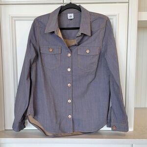 Cabi Workshop Jacket – Soft Indigo Utility Button-Up – Size M (New without tags)
